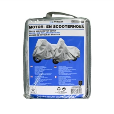 Afbeelding van Benson Motor &amp; Scooterhoes Stevig 246 x 104 127 cm Zilvergrijs
