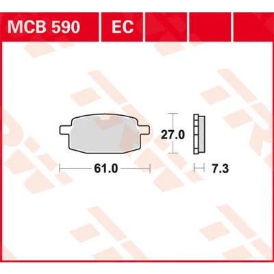 Afbeelding van Remblokkenset, schijfrem TRW MCB590