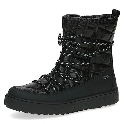 Afbeelding van Caprice Snowboots, Dames, Maat: 36, Black comb Textiel/ synthetisch