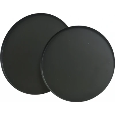 Afbeelding van Woonexpress Dienblad (set 2 Stuks) Abiko Zwart Metaal 2x35x35cm (HxBxD)