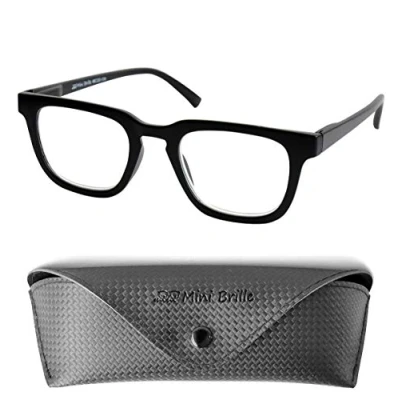 Afbeelding van Trendy Nerd Leesbril Rechthoekig, inclusief GRATIS Brillenkoker, Dik Plastic Montuur (Zwart), Leeshulp Mannen en Vrouwen +1.5 Dioptrie