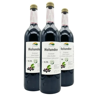 Afbeelding van BLEICHHOF® Vlierensap, direct sap, veganistisch (3 x 0,72 l)