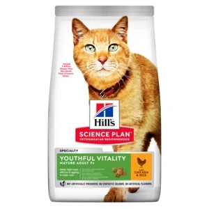 Afbeelding van 2x7kg Mature Adult Senior Vitality met Kip &amp; Rijst Hill&#039;s Science Plan Kattenvoer