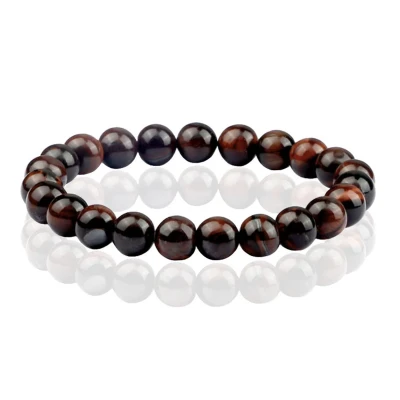 Afbeelding van Natuursteen Armband met 8mm Kralen Memphis Red Tiger Eye