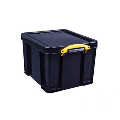 Afbeelding van Really Useful kunststof opbergdoos gerecycled robuust stapelbaar 35 liter 390 x 480 310 mm zwart