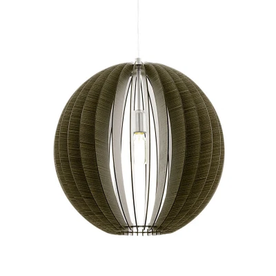 Afbeelding van EGLO Cossano   Hanglamp   1 Lichts   Ø50cm   Nikkel Mat   Donkerbruin