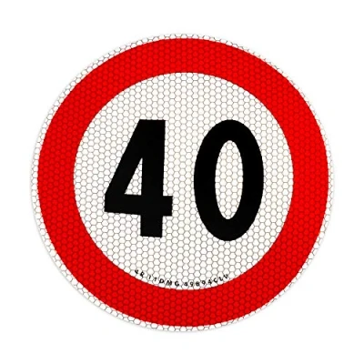 Afbeelding van Snelheidsbegrenzingsteken 40 km/u sticker EU goedgekeurd