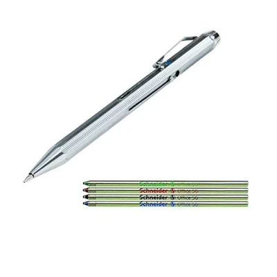 Afbeelding van WEDO Vierkleurige balpen met schuifmechanisme (pen + vullingen)