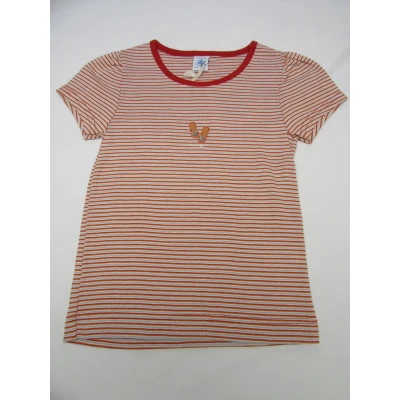 Afbeelding van petit bateau , meisje, t shirt korte mouw streepje ,rood, 6 jaar 114