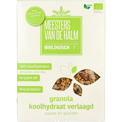Afbeelding van De Halm Granola Koolhydraat Verlaagd Bio, 350 gram