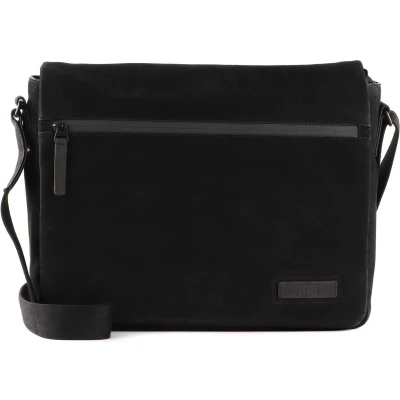 Afbeelding van JOST Schoudertas Laptoptas met laptopvak Voxholm Shoulderbag Black Zwart