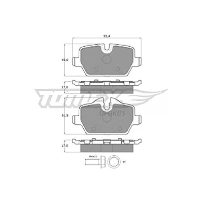 Afbeelding van Remblokkenset, schijfrem TOMEX Brakes TX 14 34