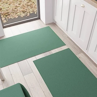 Afbeelding van PETTI Artigiani Italiani Vloerkleed voor keuken, loper antislip en wasbaar, 52 x 340 cm, eenkleurig design, 100% Made in Italy