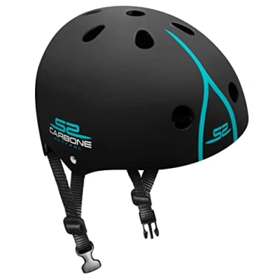 Afbeelding van Skids control Carbone Skatehelm Verstelbaar Zwart maat 53 57 cm