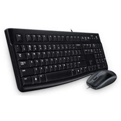Afbeelding van Logitech Desktop MK120 toetsenbord Inclusief muis USB Bulgaars Zwart