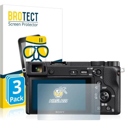 Afbeelding van BROTECT Screenprotector voor Sony Alpha 6300 Folie Beschermfolie Beschermglas transparant (3 Stuks)