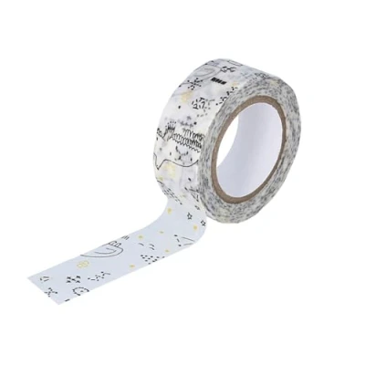 Afbeelding van Masking Tape Washi Starlit Sky zwart 18 mm x 10 m