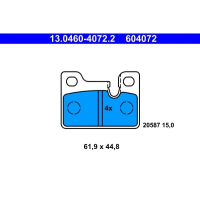 Afbeelding van Ate Remblokset 13.0460 4072.2