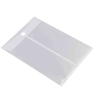 Afbeelding van Enveloptas HF2 A4 240x335mm staand PP transparant wit per 10