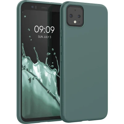 Afbeelding van kwmobile telefoonhoesje geschikt voor Google Pixel 4 Hoesje smartphone Back cover in blauwgroen