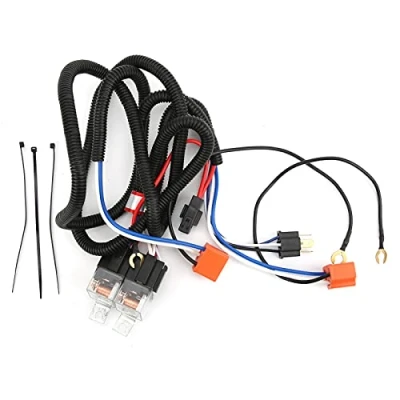 Afbeelding van 12 V elektrische straal met relais en schakelaar, DC V, schakelrelaisset voor kabelboom, 2 koplampen H4, kabelboom koplamp, relaisstraal
