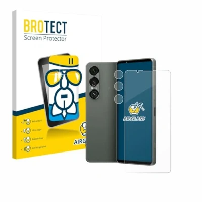 Afbeelding van BROTECT Screenprotector voor Sony Xperia 1 VII (Voor+Camera) Folie Beschermfolie Beschermglas transparant