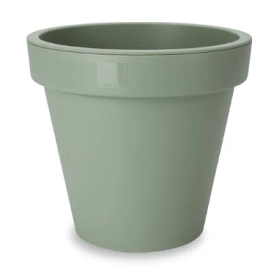 Afbeelding van Spetebo Kunststof plantenbak, XXL, rond, diameter 58 cm, mintgroen, bloembak voor buiten en binnen, tuinplantenpot, bloempot, sierpot