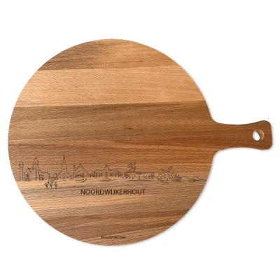 Afbeelding van Skyline Serveerplank Rond Noordwijkerhout Hapjesplank Tapas Hapjes Serveren 29cm WoodWideCities