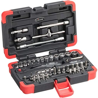 Afbeelding van Vigor V2414 Dopsleutelset Metrisch 1/4 (6.3 mm) 46 delig
