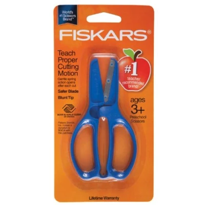 Afbeelding van Fiskars Schaar voor kleuters, vanaf 3 jaar, lengte: 11 cm, roestvrij staal/kunststof, rood of blauw (willekeurige levering), 1003855