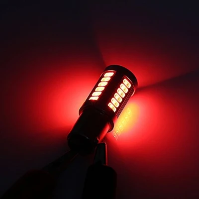 Afbeelding van P21 / 5 W LED BAY15D 1157 achterlichten DRL knipperlicht rood 12 V