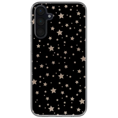 Afbeelding van Samsung Galaxy A35 Hoesje Siliconen en TPU (zacht) imoshion Softcase/Backcover Stars Beige Reverse Telefoonhoesje