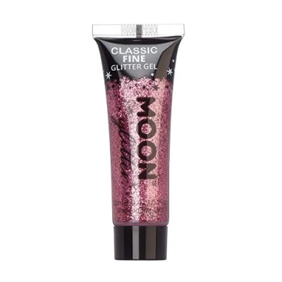Afbeelding van Moon glitter Gel met klassieke fijne 12 ml roze gezichtsverf
