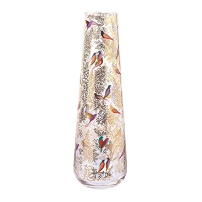 Afbeelding van Sara Miller SM79258 XD Portmeirion Chelsea Collection Hoge decoratieve glazen vaas 35cm, porselein, roze