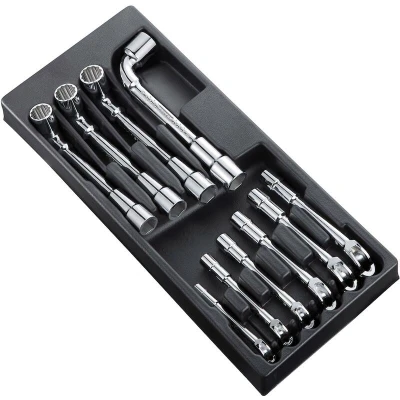 Afbeelding van EXPERT E194939 module met gebogen open pijpsleutels zeskant x 8 19 mm 10 delig