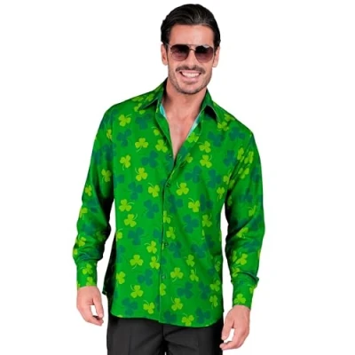 Afbeelding van Widmann Landen Thema Kostuum Saint Patrick Overhemd Man Groen Large / XL Carnavalskleding Verkleedkleding