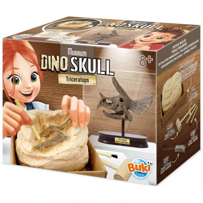 Afbeelding van Buki Knutselpakket Dinosaurusschedel Triceratops opgraven