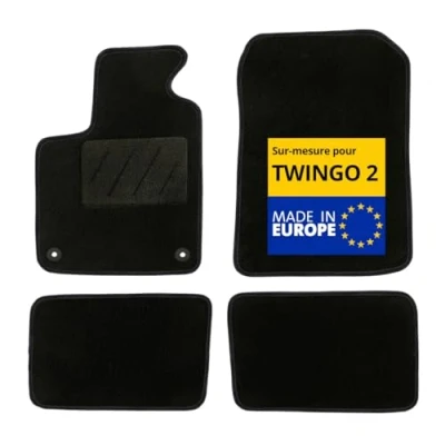 Afbeelding van DBS Automatten op maat gemaakt voor Twingo 2 (2007 2018) met bevestigingsclips antislip vloermatten auto&#039;s 4 delig