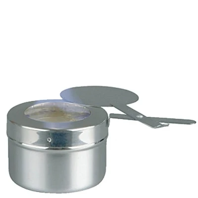 Afbeelding van Contenitore per pasta combustibile APS, con chiusura a baionetta, supporto del bruciatore in acciaio inox, diametro Ø 9cm, altezza 6 cm