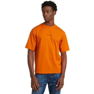 Afbeelding van G Star Center Chest BOXY Tshirt basic, Heren, Maat: Medium, Marmalade