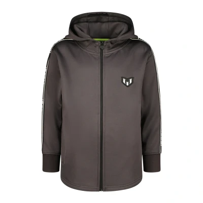 Afbeelding van Vingino x Messi sweatvest Oshio met contrastbies donkergrijs