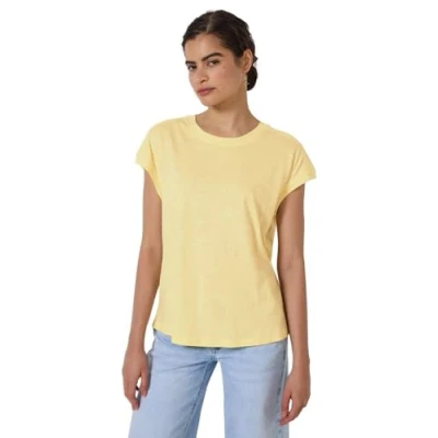 Afbeelding van Street One Studio MIT Schulterdetail Tshirt basic, Dames, Maat: 36, Gelb