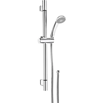 Afbeelding van Cornat Douchegarnituur &quot;Amarela&quot; handdouche Ø 67 mm 1 straalsoort anti kalk &amp; waterbesparend gebruik 150 cm doucheslang 60 wandstang/douchesysteem/doucheset / TECB3458