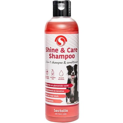 Afbeelding van Sectolin Honden Shampoo &amp; Conditioner Shine Care Parelglans Rozengeur 250ml