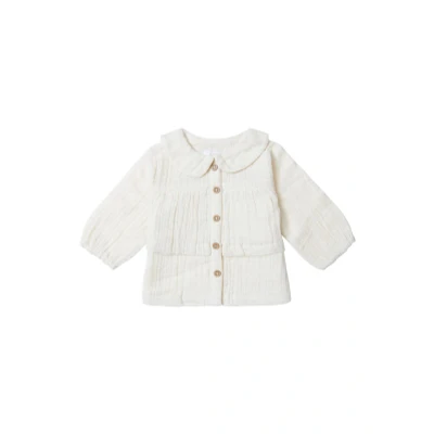 Afbeelding van Noppies Meisje Blouse Crown Whitecap Gray 74