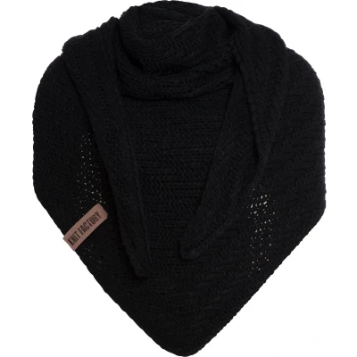 Afbeelding van Knit Factory Sally Halsdoek, Dames, Maat: One Size, Black