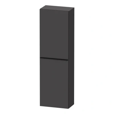 Afbeelding van Duravit D Neo halfhoge kast 40x24x132cm Linksdraaiend Grafiet Mat