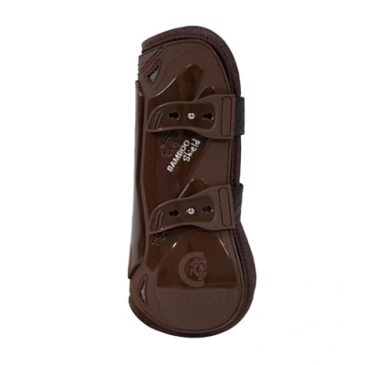 Afbeelding van Kentucky Horsewear Bamboe Peesbeschermers TPU Kader Bruin Elastiek Maat L