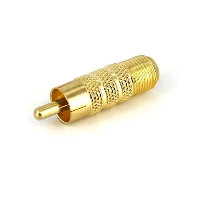 Afbeelding van StarTech.com RCACOAXMF RCA naar F type coaxiale adapter (St/Bu) Gold