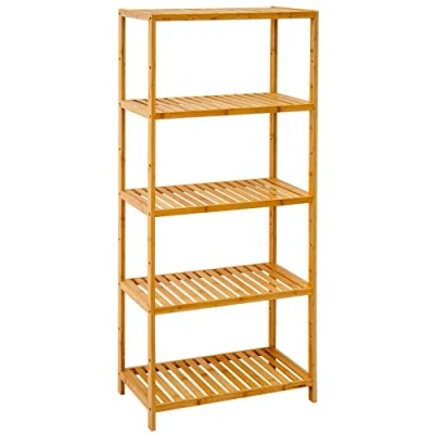 Afbeelding van DuneDesign Bamboe Schoenenrek 60 cm breed 130x60x26 Houten Plank Badkamer Keuken Hal Schoenenkast